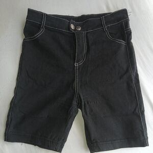 Black body fitting stretchy denim shorts size  small